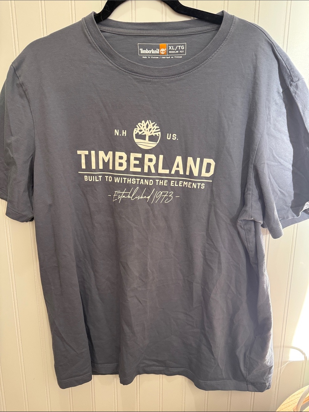 Timberland Gray Crewneck Logo T-Shirt